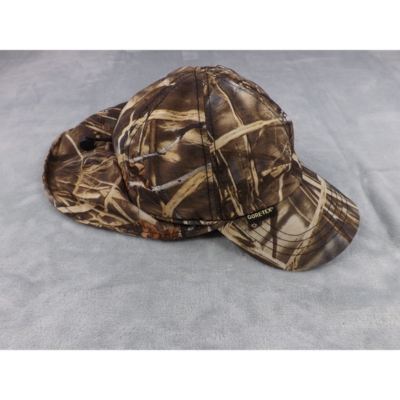 OC Outdoor Cap/ Hat One Sz Camo Neck Flap Adjustable Hunting Hiking Fleece Lined - Picture 1 of 16